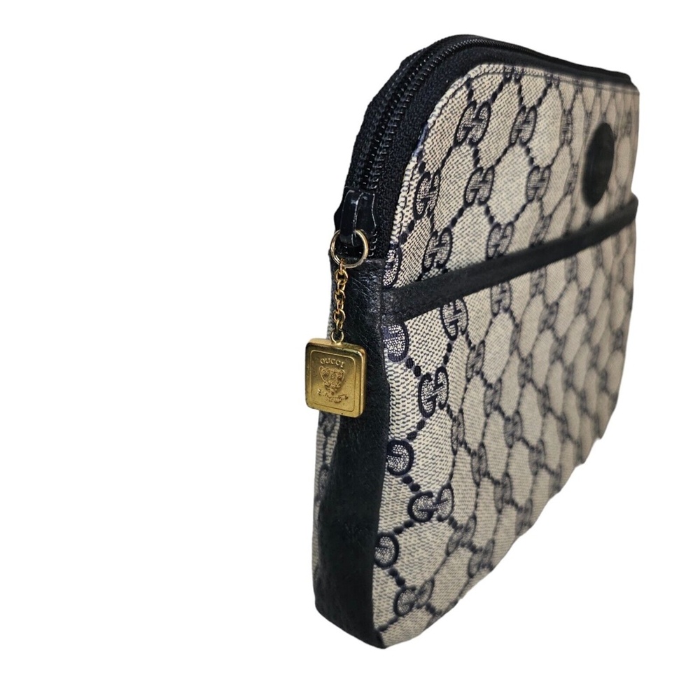 Gucci Beige and Black GG Monogram Pouch - Picture 4 of 16